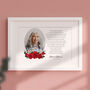 Personalised Red Roses Memorial Photo Print, thumbnail 1 of 2