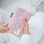 Peach Liberty Cute Personalised Hot Water Bottle, thumbnail 2 of 3