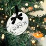 Personalised First Christmas Married Ceramic Bauble, thumbnail 5 of 10