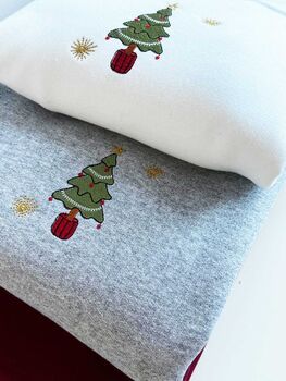 Classic Christmas Tree Embroidered Jumper, 3 of 9