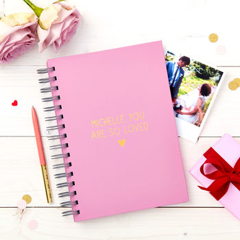 Personalised Love Message Hardback Notebook, 2 of 9
