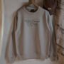 Womens 'Wild Enough' Embroidered Beige Sweatshirt, thumbnail 2 of 3