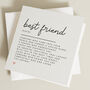 Best Friend Definition Birthday Card, thumbnail 1 of 7