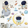 Cartoon Spaceman, Space Dog, Boy’s Wall Decal Stickers, thumbnail 4 of 6