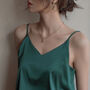 Green Silk Satin Cami Top, thumbnail 4 of 6