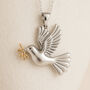Personalised Sterling Silver Dove Of Peace Necklace, thumbnail 5 of 12