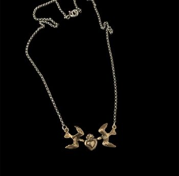 Love Birds Bronze Pendant Necklace, 4 of 4