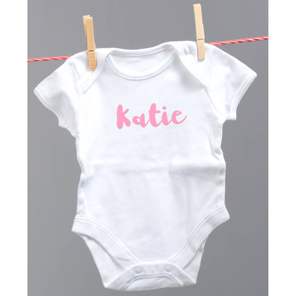 Personalised Baby Grow Set For Twins By A Type Of Design