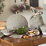 Sea Green Check Linen Reusable Sandwich Wrap, thumbnail 4 of 4