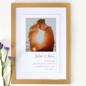 Personalised Framed Photo And Text Memories Print, 5 of 8