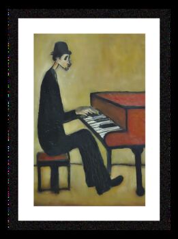 Piano Man Lowry Style Framed Art, 2 of 2