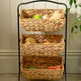 Three Tier Seagrass Storage Basket Rack, thumbnail 2 of 5