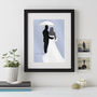 Wedding Silhouette Personalised Print, thumbnail 2 of 9