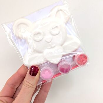 Paint Your Own Valentine Mini Craft Kit Teddy Bear, 2 of 2