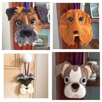 Handmade Personalised Felt Dog Decoration, 3 of 8