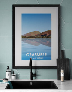 Grasmere Lake District Landscape Art Print, 2 of 3