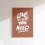 Love Is All You Need The Beatles, Song Lyrics Print, thumbnail 4 of 10