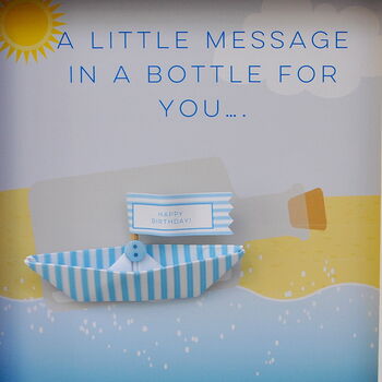 Paper Boat Message Box Card, 9 of 11