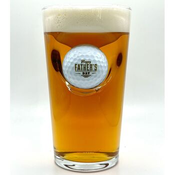 Personalised Father's Day Golf Ball Beer Glass, 4 of 6