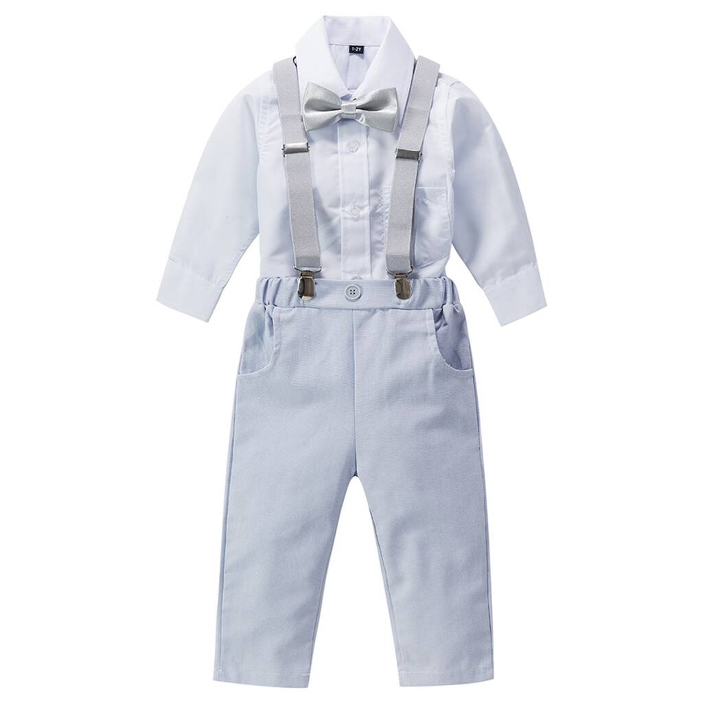 ring bearer boy linen blend wedding brace suit by baby magic dress ...