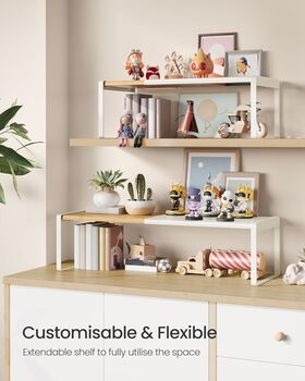 Expandable Spice Rack Cupboard Organiser Shelf, 3 of 6