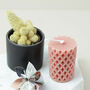 Patterned Pillar Coloured Candle In Eco Soy Wax, thumbnail 5 of 5