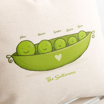 Personalised Peas In A Pod Cushion, 2 of 5