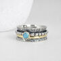 Personalised Sterling Silver Tropical Opal Spinner Ring, thumbnail 1 of 12
