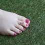 925 Silver Floral Red Blue Bohemian Beach Toe Ring, thumbnail 3 of 7