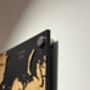 Large Personalised Wooden And Mirror World Map Wall Art, thumbnail 6 of 7