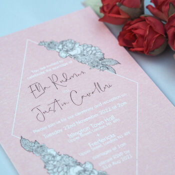Flora Geo Wedding And Event Invitation Cards, 3 of 9