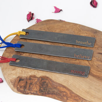 Motivational Sentiment Iron Bookmark Raw Finish, 3 of 6