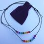 Crystal Leather Necklace, thumbnail 2 of 4