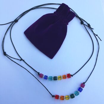 Crystal Leather Necklace, 2 of 4