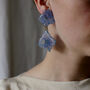 Blue Hydrangea Pressed Flower Stud Earrings, thumbnail 1 of 3