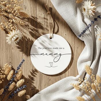 The Year Love Made Me A Mummy Ceramic Bauble, 5 of 7