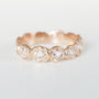 Rose Gold Diamond Wedding Ring Of Roses, thumbnail 1 of 2