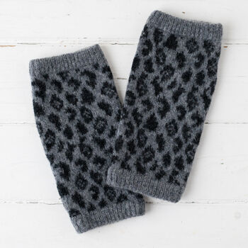 Leopard Knitted Wrist Warmers, 7 of 10