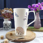 Hedgehog And Bluebell Bone China Latte Mug, thumbnail 7 of 10