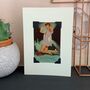 Father's Day Pin Up Vintage Card: Literary Girl, thumbnail 1 of 2