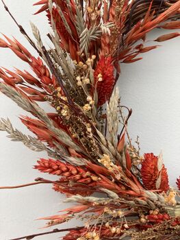 Small Autumn Dried Flower Wreath, 5 of 6
