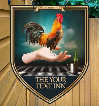 Cock In Hand Personalised Home Pub Sign Man Cave Sign, 5 of 8