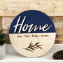 Wooden Circular Home Sign With Personalisation, thumbnail 2 of 7