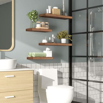 Set Of Two Floating Storage Shelves, 2 of 7