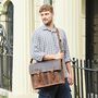 Personalised Handmade Buffalo Leather Briefcase, thumbnail 3 of 10