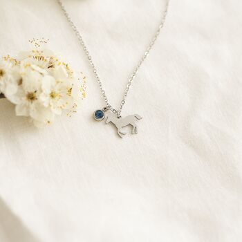 Horse Necklace With Birthstone, 11 of 11