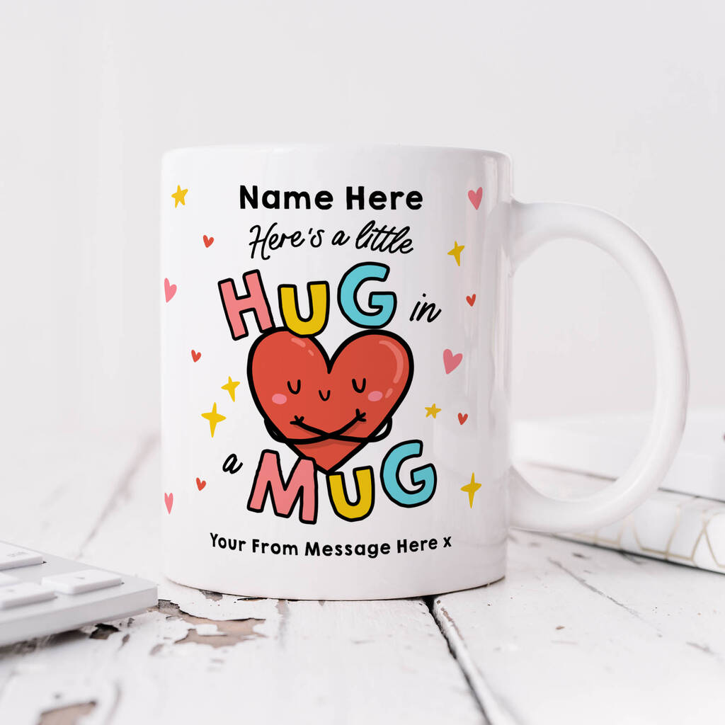 Personalised Hug In A Mug By Arrow Gift Co