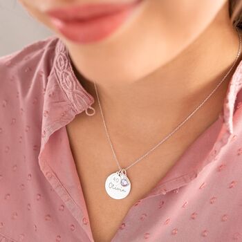 Personalised Birthday Disc Name Necklace, 4 of 11