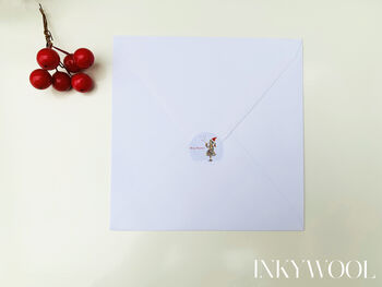 Christmas Angel And Silver Butterfly Christmas Card, 4 of 12