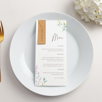 Wildflowers Menus With Optional Place Cards, 4 of 4